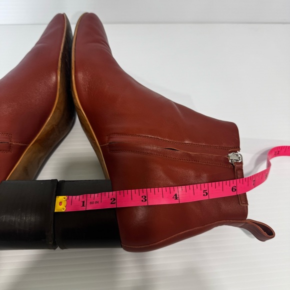 Everlane The Day Brick Red Soft Leather Booties Size 9 1/2 - Picture 9 of 11
